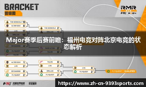 Major赛季后赛前瞻：福州电竞对阵北京电竞的状态解析